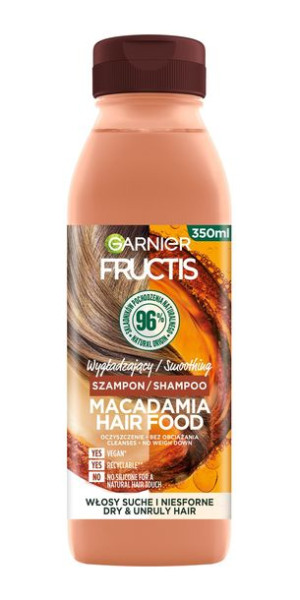 Fructis Hair Food Macadamia Szampon wygładzający do włosów suchych i niesfo