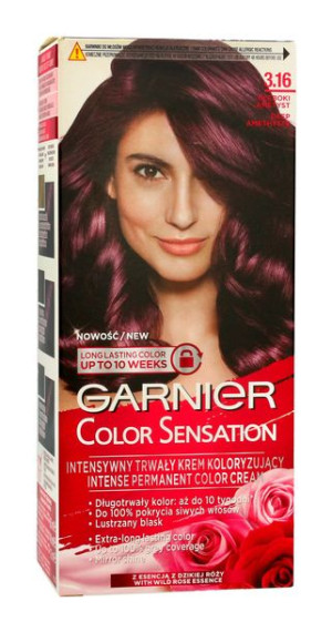 Garnier Color Sensation Krem koloryzujący 3.16 Amethyst- Głęboki ametyst