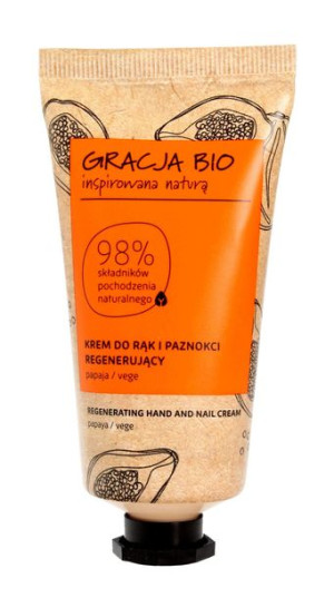 Gracja BIO Krem regenerujący do rąk i paznokci - Papaja  50ml
