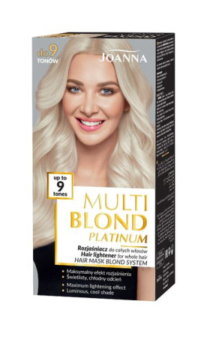 Joanna Multi Blond Platinum Kremowy Rozjaśniacz do całych włosów - do 9 ton