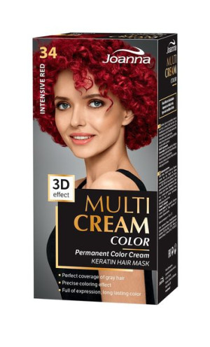 Joanna Multi Cream Color Farba nr 34 Intensywna Czerwień