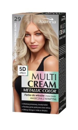 Joanna Multi Cream Metallic Color Farba do włosów nr 29 Bardzo Jasny Śnieżn