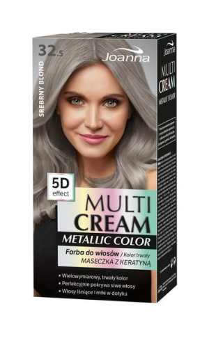 Joanna Multi Cream Metallic Color Farba do włosów nr 32.5 Srebrny Blond 1op