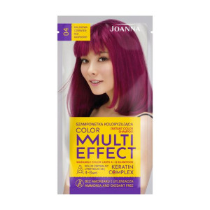 Joanna Multi Effect Color Keratin Complex Szamponetka - 04 Malinowa Czerwie