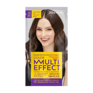 Joanna Multi Effect Color Keratin Complex Szamponetka - 12 Czekoladowy Brąz