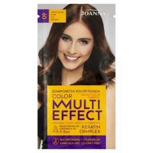 Joanna Multi Effect Color Keratin Complex Szamponetka 09 - Orzechowy Brąz