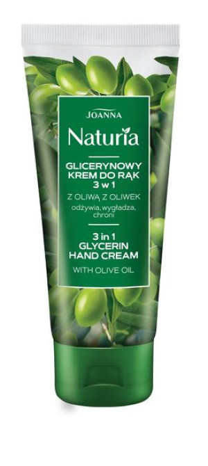 Joanna Naturia Body Glicerynowy krem do rąk z oliwą z oliwek 3 w1 odżywia w
