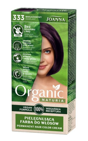 Joanna Naturia Organic Vegan Farba nr 333 Bakłażan 1 op.
