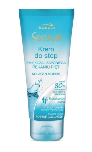Joanna Sensual Krem do stóp zmiękczający z kolagenem morskim  100g