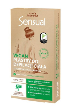 Joanna Sensual Plastry do depilacji ciała Vegan - Naturalny Wosk Roślinny 1