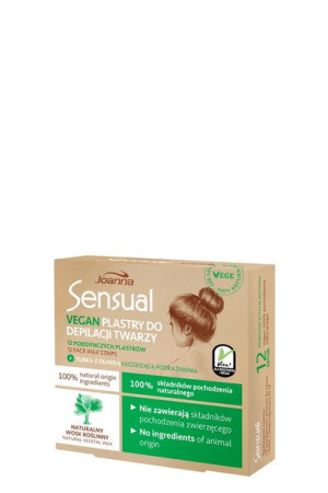 Joanna Sensual Plastry do depilacji twarzy Vegan - Naturalny Wosk Roślinny