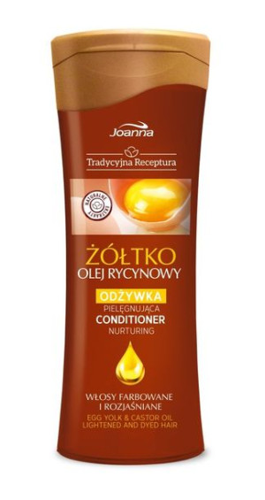 Joanna Tradycyjna Receptura Odżywka do włosów pielęgnująca Żółtko i Olej Ry
