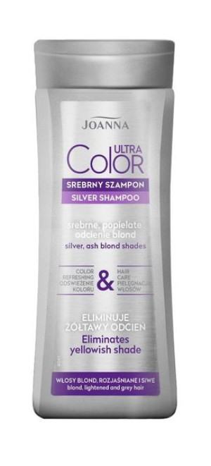 Joanna Ultra Color Srebrny Szampon do włosów eliminujący żółtawy odcień - s