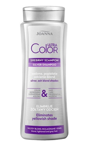 Joanna Ultra Color Srebrny Szampon do włosów eliminujący żółtawy odcień - s