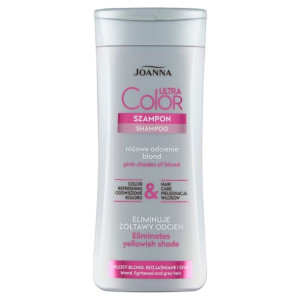 Joanna Ultra Color System Szampon różowy do włosów blond , rozjaśnionych i