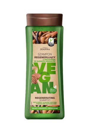 JOANNA VEGAN Migdał Szampon regenerujący 300ml.