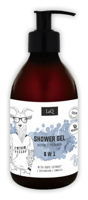 LaQ Żel pod prysznic dla facetów 8w1  300ml