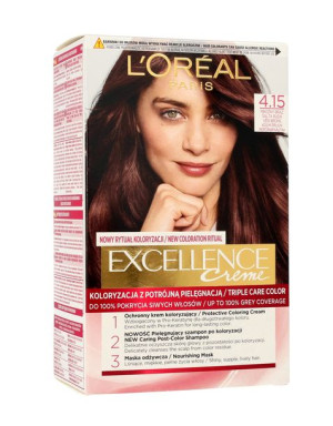 Loreal Excellence Creme Krem koloryzujący 4.15 Mroźny Brąz  1op.