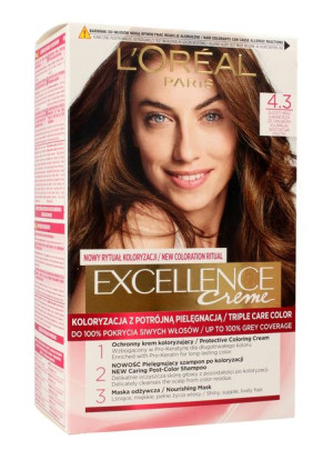 Loreal Excellence Creme Krem koloryzujący 4.3 Złocisty Brąz  1op.