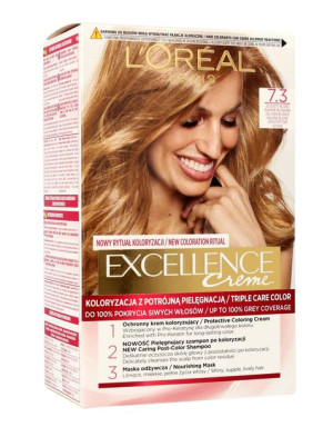 Loreal Excellence Creme Krem koloryzujący 7.3 Złocisty Blond  1op.
