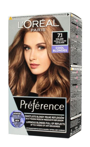 Loreal Farba Recital Preference L 7.1 Popielaty Blond