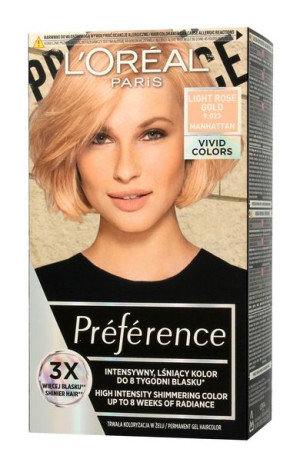Loreal Preference Vivid Colors Farba do włosów nr 9.023 Light Rose Gold (Ma