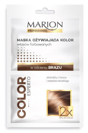 Marion Color Esperto Maska odżywiająca do włosów w odcieniu brąz 2x20ml
