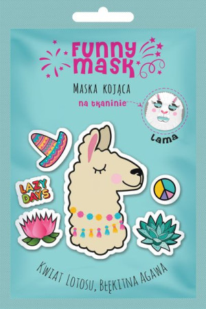 Marion Funny Mask Maseczka na tkaninie kojąca Lama  1szt