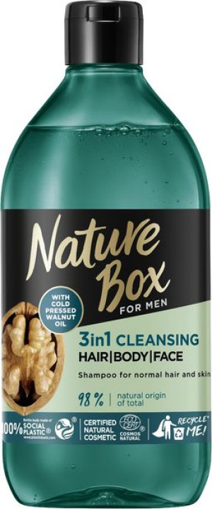 Nature Box for Men Szampon oczyszczający do włosów ,ciała i twarzy 3w1  385
