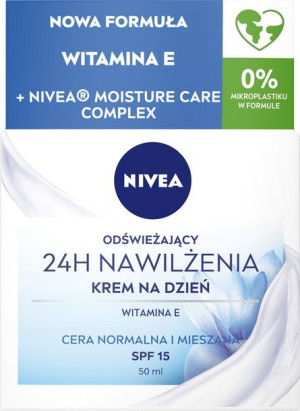 Nivea 24H Nawilżenia Odświeżający Krem na dzień SPF15 do cery normalnej i m