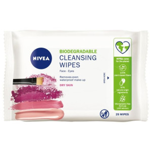 Nivea Chusteczki oczyszczające do twarzy i oczu - cera sucha (biodegradowal