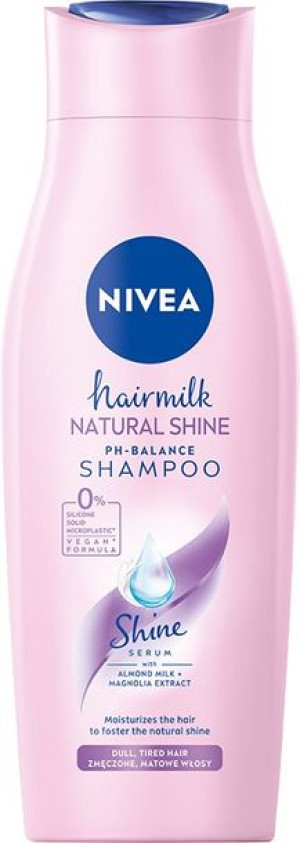 NIVEA Hair Milk Szampon do włosów matowych i zmęczonych - Natural Shine 400