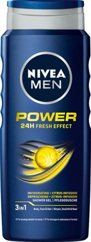 Nivea Men Żel pod prysznic Power Fresh 500ml