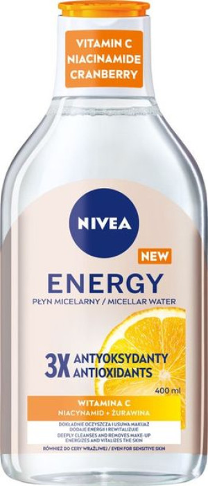 Nivea Płyn micelarny do demakijażu Energy - każdy rodzaj cery 400ml