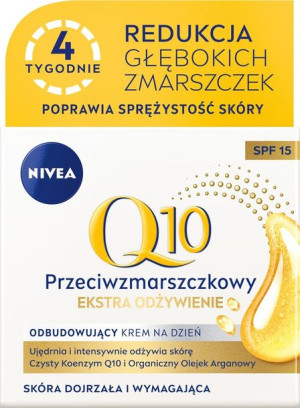 Nivea Q10 Przeciwzmarszczkowy Odbudowujący Krem na dzień SPF15 - Extra Odży
