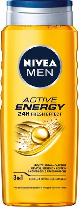 Nivea Shower Żel P/p 500ml Men Active Energy&