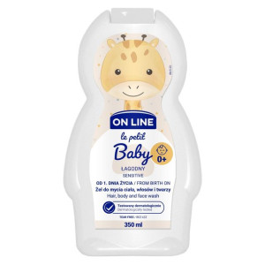 On Line Le Petit Baby Łagodny Żel 3w1 do mycia twarzy,ciała i włosów - od 1
