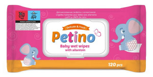 PETINO Delicate&Fresh Nawilżane Chusteczki dla dzieci z alantoiną 1op-120sz