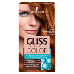 Schwarzkopf Gliss Color Krem koloryzujący nr 7-7 Ciemny Miedziany Blond 1op