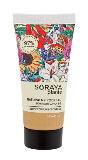 Soraya Plante Naturalny Podkład dopasowujący się nr 01 Vanilla 30ml