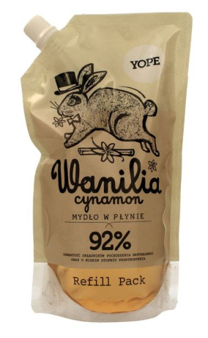 YOPE Mydło w płynie WANILIA i CYNAMON Doypack  500ml