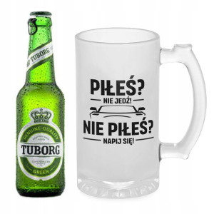 KUFEL do PIWA Szkło MATOWE Prezent Śmieszne Wzory
