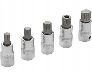 Zestaw Nasadek Nasadki Spline M10-m18 5szt