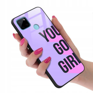 Etui Case Glass do REALME C21Y Kobiece Girl Wzory
