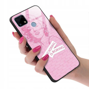 Etui Case Glass do REALME C25 Kobiece Girl Wzory