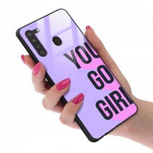 Etui Case Glass do SAMSUNG A21 Kobiece Girl Wzory