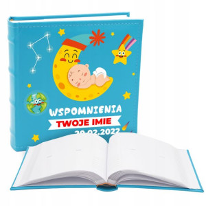 Album Na Zdjęcia 200 Na Roczek Chrzest Metryczka
