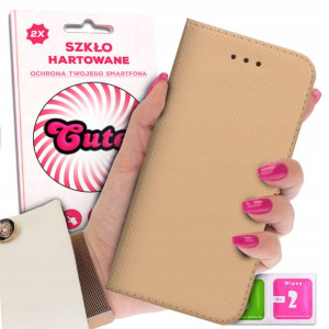 Etui Case MAGNET ZŁOTY + SZKŁO 9H do OPPO A93 5G
