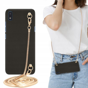Etui Case MATOWE BLINK Czarny do LG K20 Łańcuszek