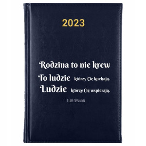 KALENDARZ A5 2023 GRANAT Prezent RODZINA Wzory